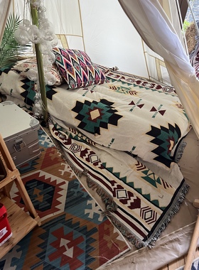 帐篷glamping露营复古民族摩洛哥北欧房车vanlife地毯酒店营地