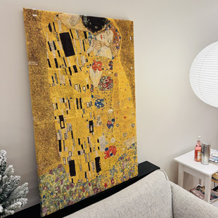 金线 奥地利象征性主义 古斯塔夫·克林姆 Kuss 吻画框毯 画家Der