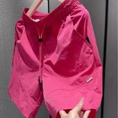 冰丝速干短裤 薄款 男潮牌美式 夏季 工装 五分裤 透气网孔运动休闲中裤