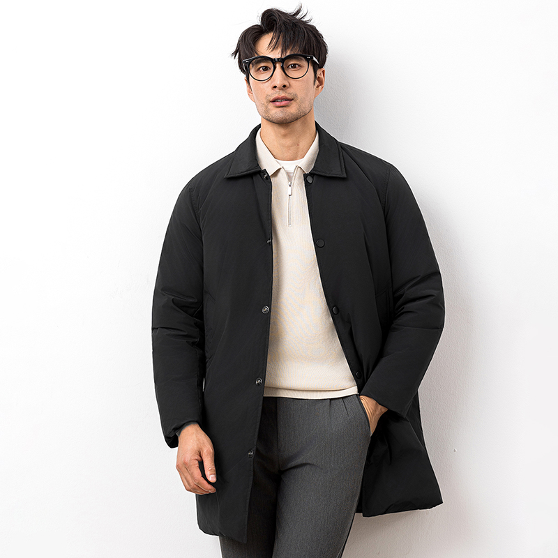 冬季新款羽绒服男士中长款潮流时尚商务休闲百搭保暖外套