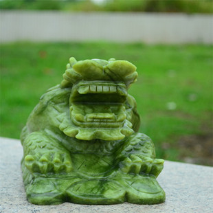 天然玉石龙头龟招财摆件家居商务客厅办公室书房客厅装饰工艺品