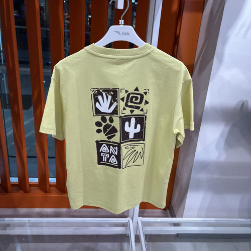 安踏儿童T恤专柜正品26年夏男大童潮流系列针织短袖衫 352628102
