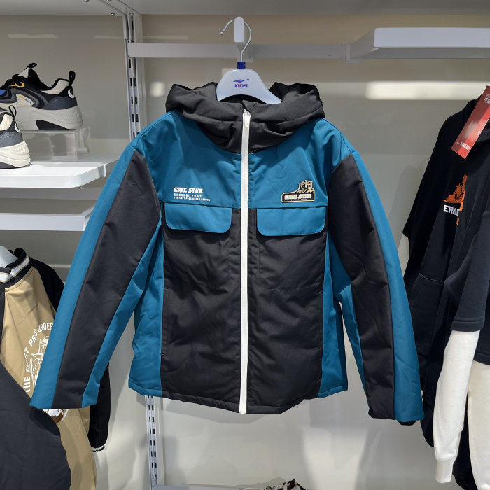 鸿星尔克26冬男中大童厚羽绒服专柜正品防水保暖舒适 79226401096