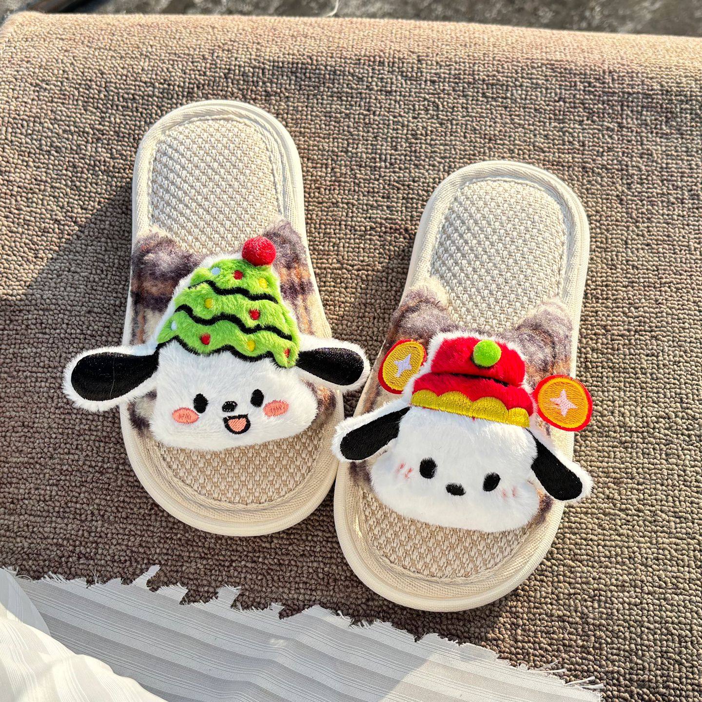 儿童亚麻拖鞋女童可爱春秋室内居家男童卡通香肠狗棉麻四季亲子拖,童鞋/婴儿鞋/亲子鞋,儿童亚麻拖鞋,淘宝优惠券,粉丝福利购,淘宝优惠卷