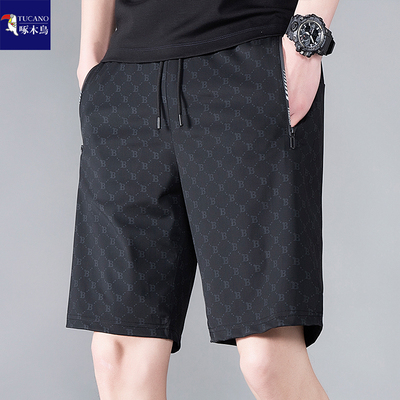 啄木鸟夏季薄款透气速干冰丝短裤