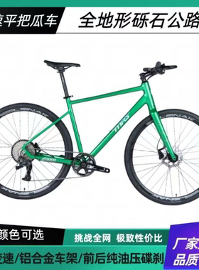 [新款冲量]雷纳克铝合金砾石公路车平把越野瓜车纯油压碟刹自行车