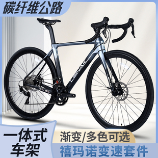 雷纳克公路自行车碳钎维公路车105套件油碟公路自行车 破风公路车