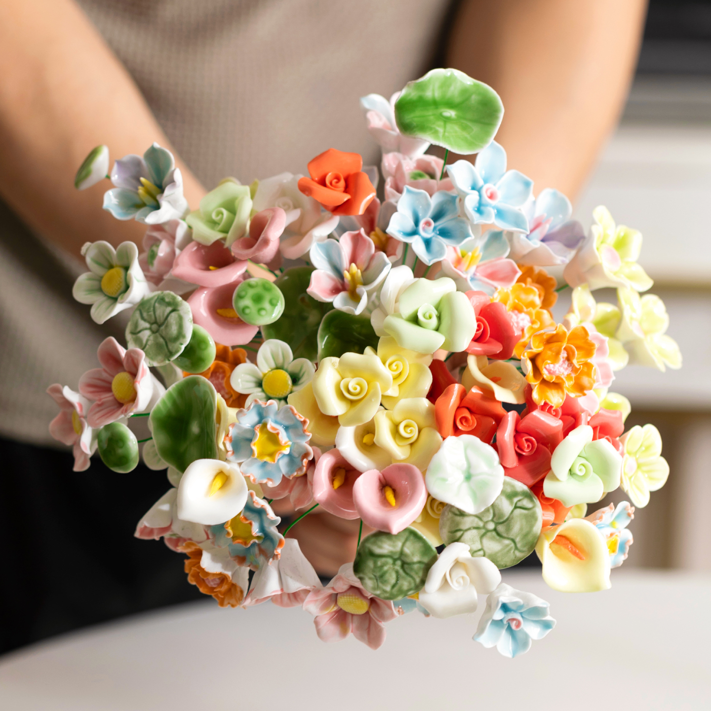 花样淘景德镇简约陶瓷花朵