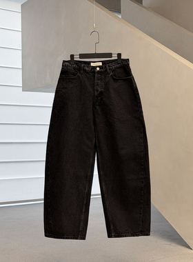 Secretbase 重磅黑牛小弯刀 16盎司高品质水洗纯棉立体裁剪牛仔裤