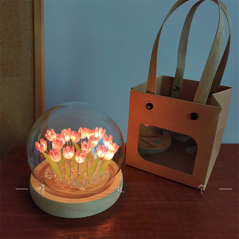 郁金香小夜灯diy手工花海生日礼物女生闺蜜送女友女孩高级感小众