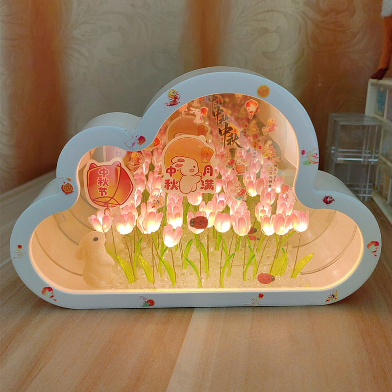 郁金香小夜灯生日礼物中秋节活动图片