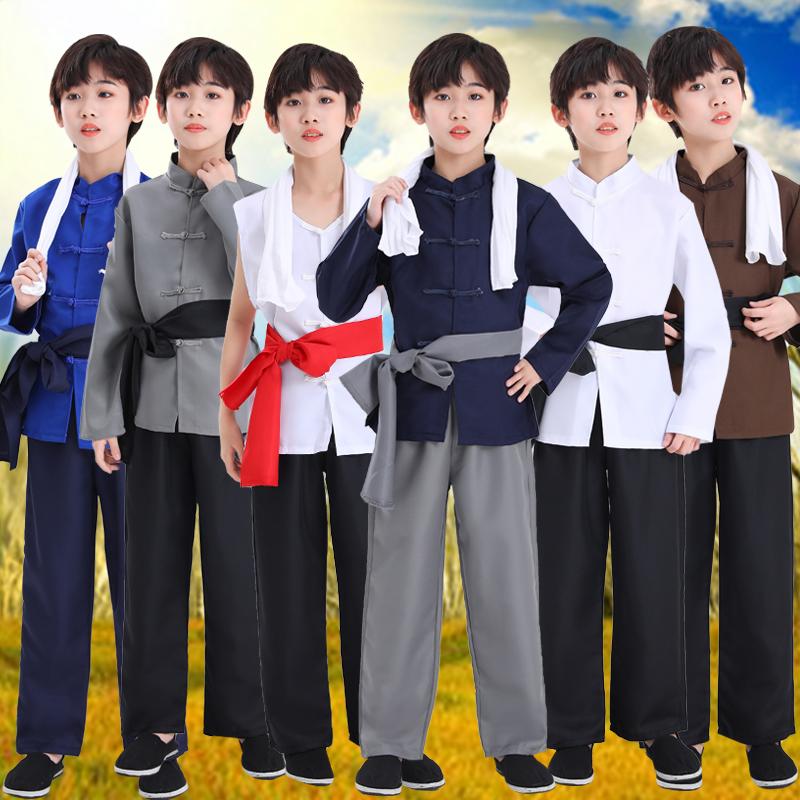 儿童团洪湖赤卫队红军草帽演出服