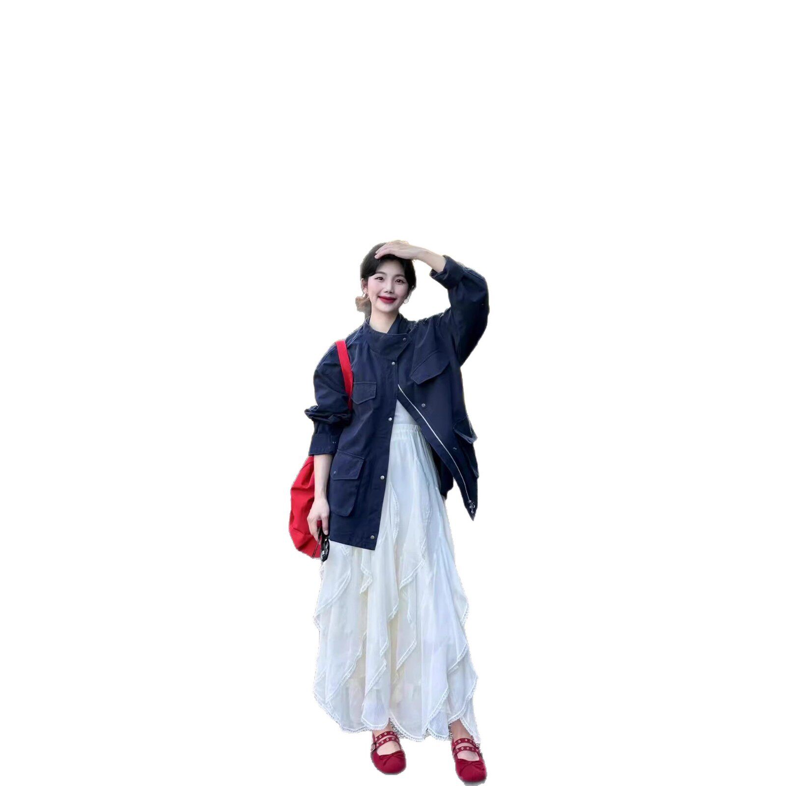 白色蛋糕裙女春夏新款高腰显瘦韩系温柔风多层蕾丝a字蓬蓬长裙子