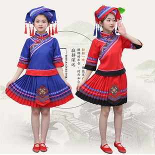 56个少数民族特色传统服装羌族仡佬族演出服运动会民族服装竹竿舞
