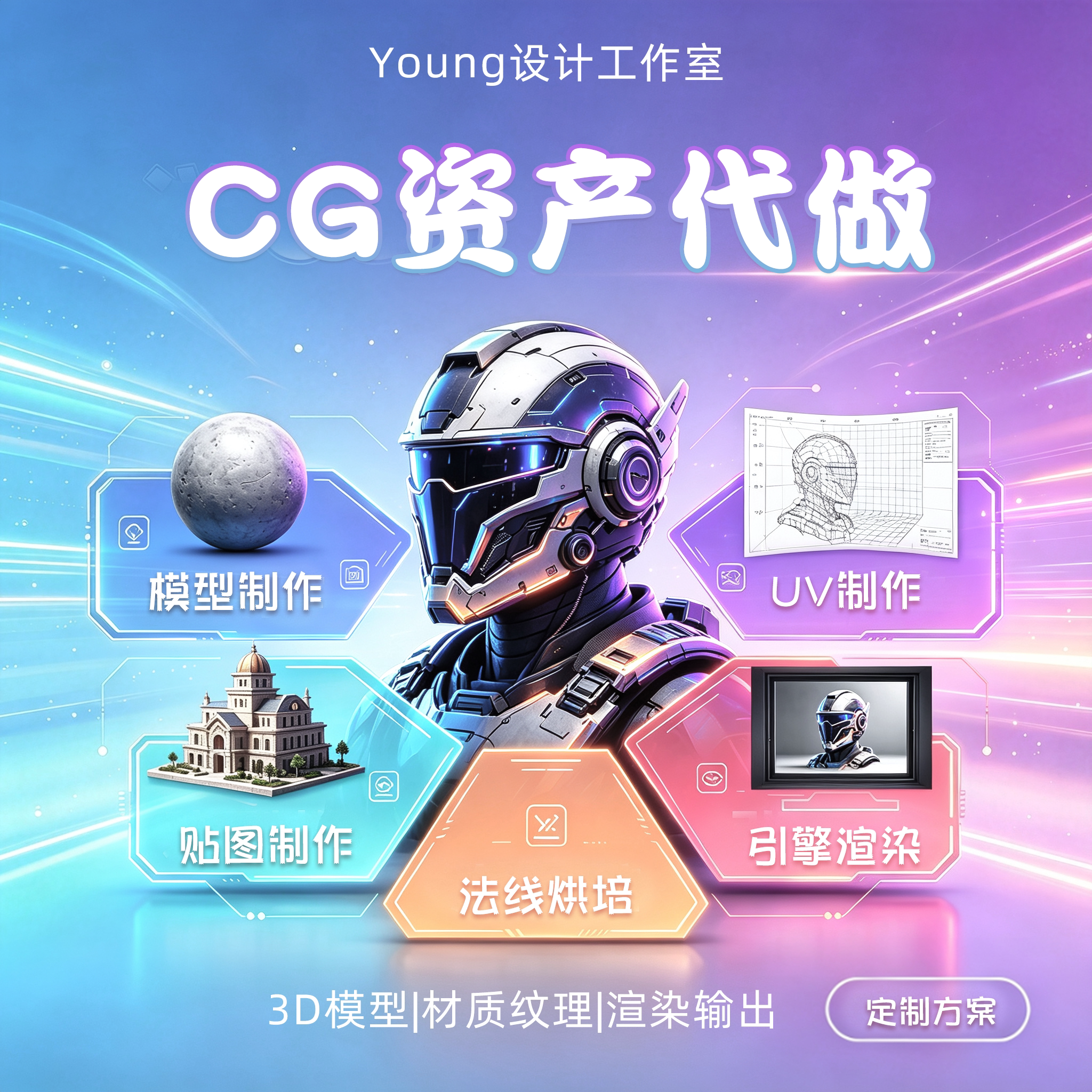 3Dmax/UV展开SP贴图烘焙渲染