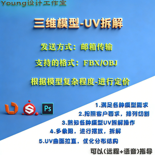 模型展UV画贴图maya模型
