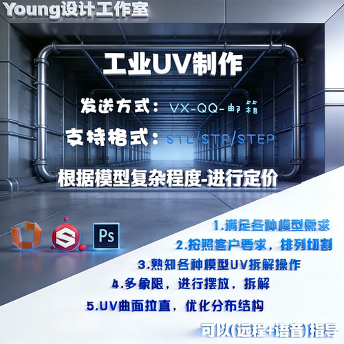 Rhino模型UV展开贴图STL/STEP
