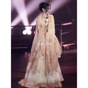 明星张靓颖Zimmermann连衣裙澳洲代购 地图印花长裙 2025秋冬阔袖