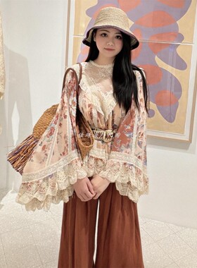 Zimmermann澳洲正品代购2026度假印花上衣半身长裙套装AWAKEN