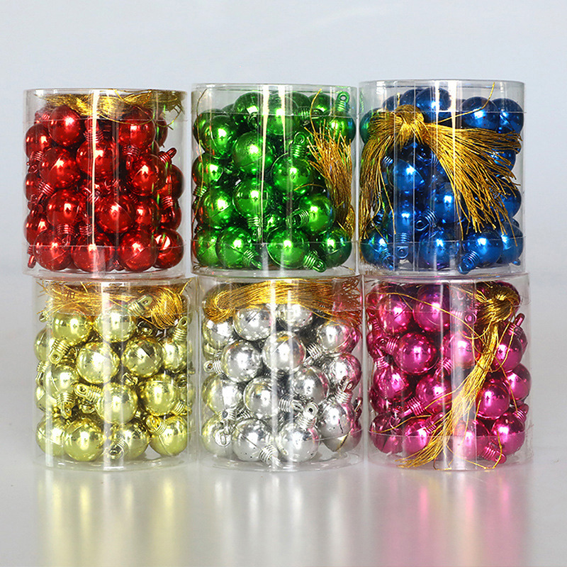 40pcs 1.5cm Christmas Balls Christmas Tree Pendants Mini