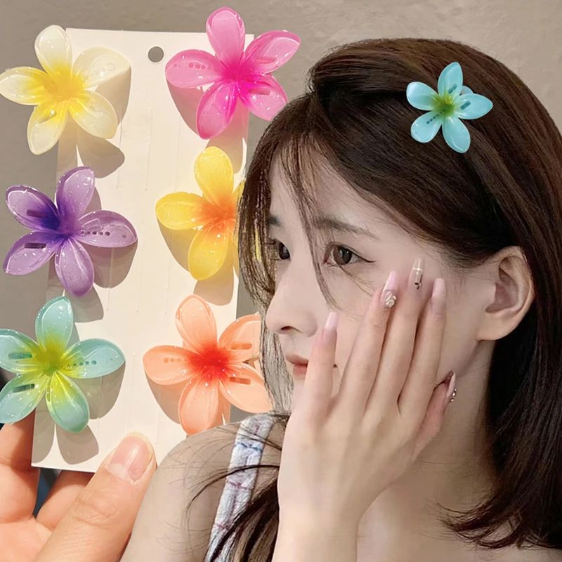 Acrylic Flower Cute Hairclip Hairpins Summer Women Girl Swee