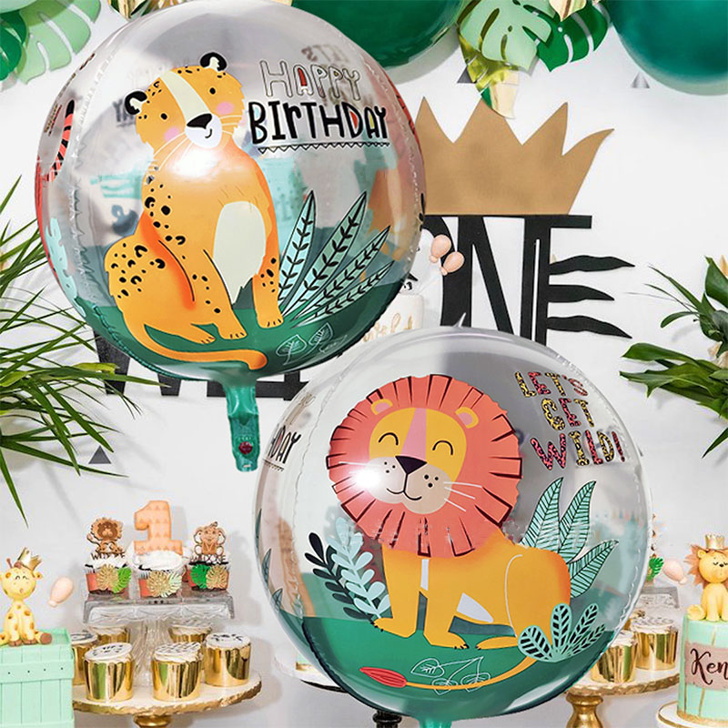 22Inch Jungle Animal Birthday Printing Aluminum Film Balloon