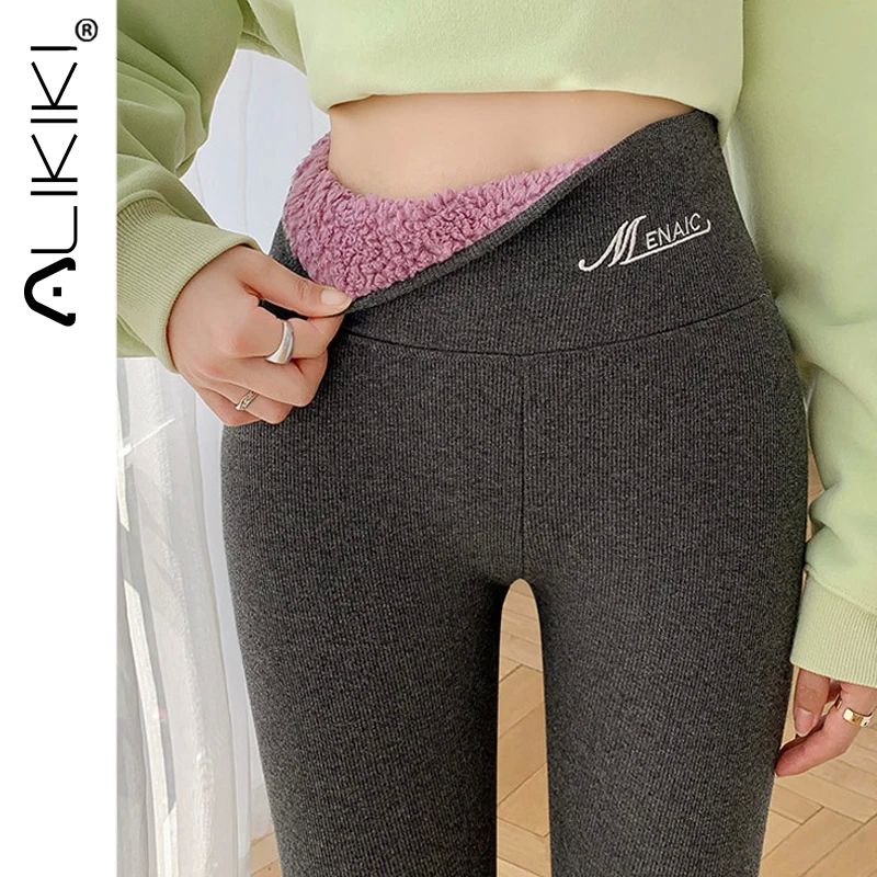 Winter Fleece Lined Tights Warm Thermal Leggings Thick Plush