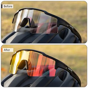Bike Bicycle Glasses Photochromic UV400 Men Blu Sunglasses
