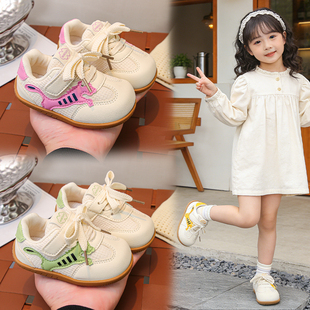 儿童运动鞋中小童稳步2026春秋季新款女宝休闲鞋魔术贴宝宝德训鞋