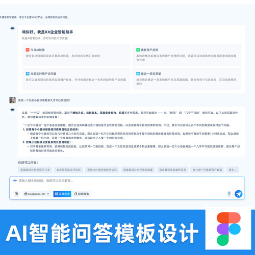 B端AI浅色智能问答系统UI设计figma模板可视化素材组件源文件原创