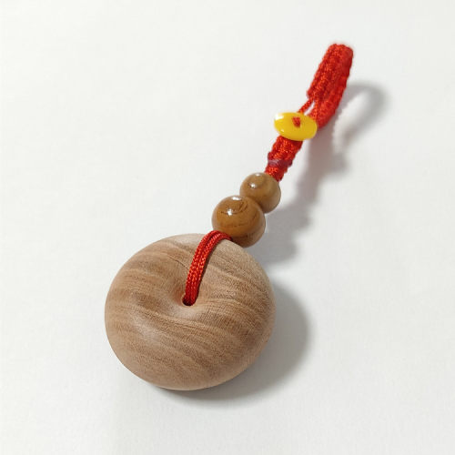 桃木平安扣车挂件钥匙扣宝宝防惊