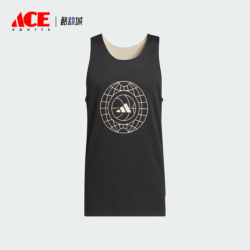 阿迪达斯男士双面穿运动背心