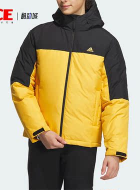 Adidas/阿迪达斯正品冬季男士防风保暖连帽拼接羽绒服IT8722
