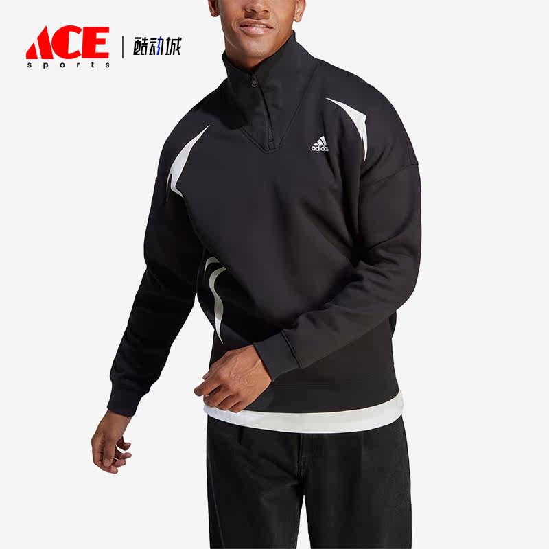 Adidas/阿迪达斯正品M CB 1/4 ZP 运动男子长袖套头衫IC3698