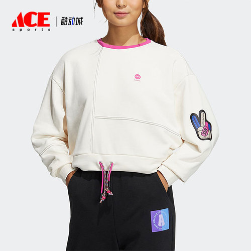 Adidas/阿迪达斯正品neo女子休闲运动长袖抽绳卫衣IA6899