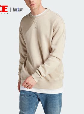 Adidas/阿迪达斯正品冬季新款男子加绒保暖圆领卫衣IP8351