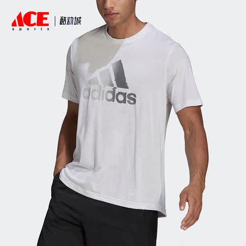 Adidas/阿迪达斯正品D2M LOGO TEE男士运动圆领短袖T恤HF7210
