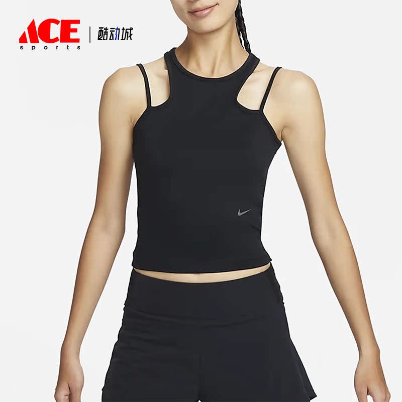 耐克新款女子运动短款无袖背心