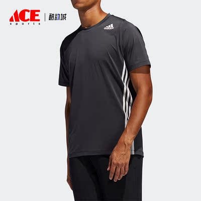 阿迪达斯男子跑步健身运动T恤