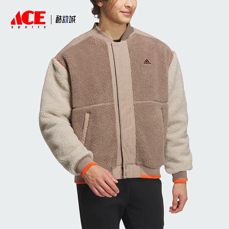 Adidas/阿迪达斯正品秋季新款男子羊羔毛保暖外套休闲棉服IL8918