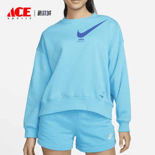 Nike/耐克正品新款女子圆领透气运动套头卫衣DV8019-416