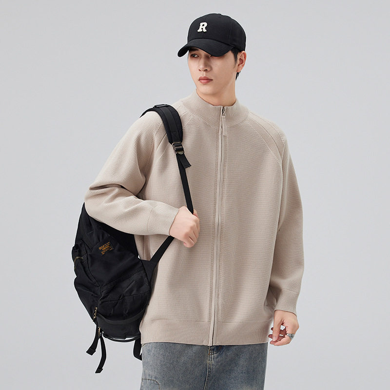 2025针织开衫外套男士秋冬季毛衣高级感潮牌简约休闲拉链立领夹克,户外/登山/野营/旅行用品,户外休闲衣,淘宝优惠券,粉丝福利购,淘宝优惠卷