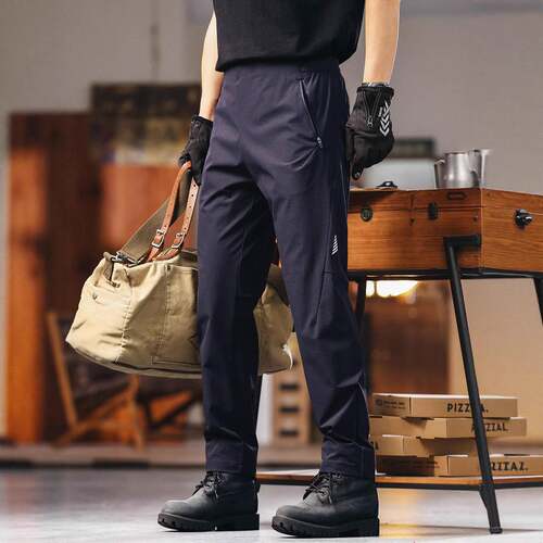 美式户外三防软壳休闲裤男夏季潮牌宽松直筒登山徒步裤子男