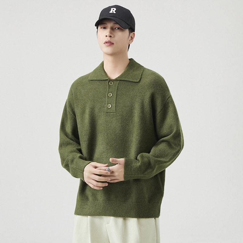 翻领毛衣男2025新款秋冬季POLO领保暖针织衫男美式百搭休闲外套,户外/登山/野营/旅行用品,户外休闲衣,淘宝优惠券,粉丝福利购,淘宝优惠卷