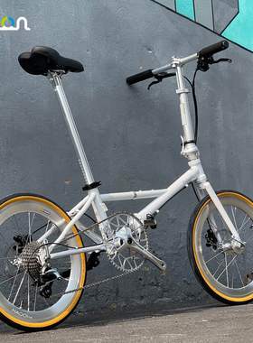 fnhon风行20寸新款铬钼钢Y架YC2018碟刹折叠自行车 改装便携