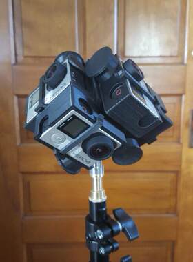 GoPro 4/3 720度全景支架vr视频航拍全景系统（送软件）