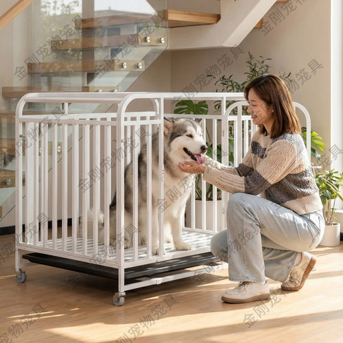 狗笼子中型犬大型犬全方管宠物笼带厕所室内家用边牧柯基金毛狗窝