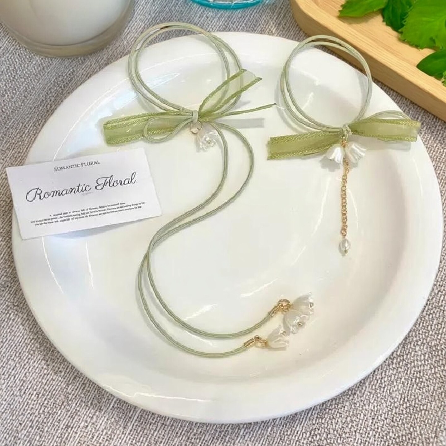 铃兰花头绳流苏花朵发圈皮筋气质女扎头发百搭发绳高弹力耐用头饰