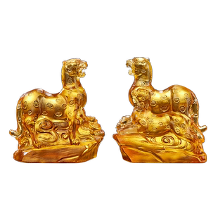 易明居白泽封侯宝懿琉璃摆件属蛇2026马年吉祥物办公室客厅装饰品