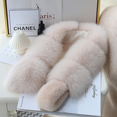 毛领子韩版 狐狸毛围巾女冬季 加厚保暖真毛竹节新款 可爱皮草毛围脖